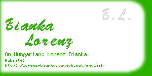 bianka lorenz business card